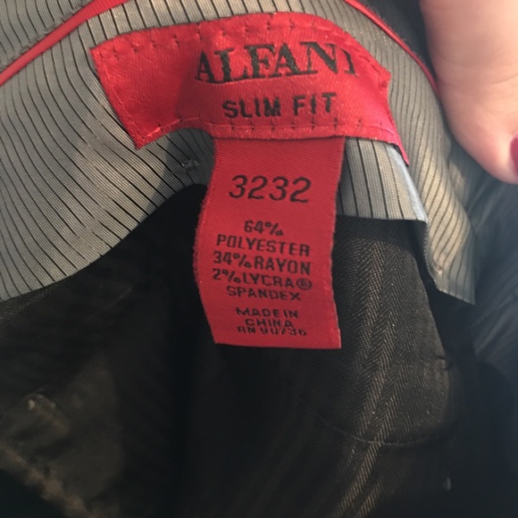 Alfani Grey Slim Fit Performance Stretch Pants 32 - Picture 5 of 5